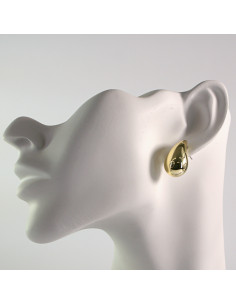 Kolczyki złote krople  duże 2,2cm SREBRNY SZTYFT 925...