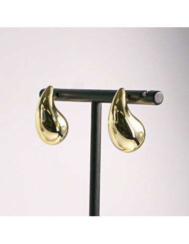 Kolczyki złote krople  duże 2,2cm SREBRNY...