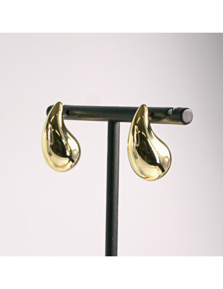 Kolczyki złote krople  duże 2,2cm SREBRNY SZTYFT 925 Lolita Akcesoria