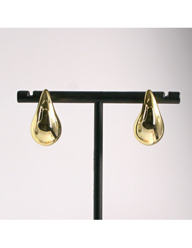 Kolczyki złote krople  duże 2,2cm SREBRNY...