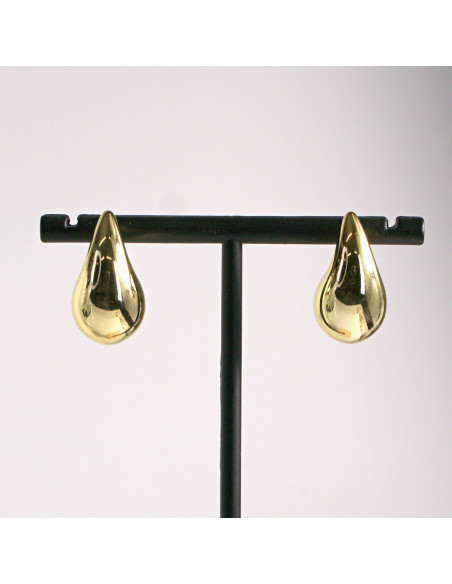 Kolczyki złote krople  duże 2,2cm SREBRNY SZTYFT 925 Lolita Akcesoria