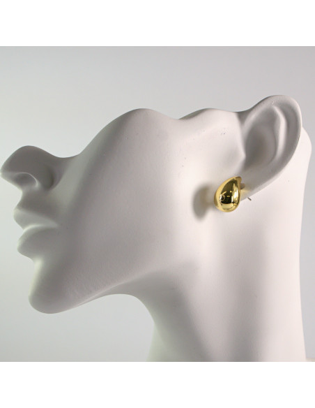 Kolczyki złote krople  1,6cm SREBRNY SZTYFT 925 Lolita Akcesoria