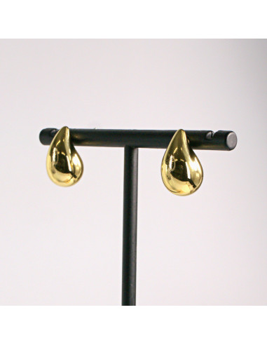 Kolczyki złote krople  1,6cm SREBRNY SZTYFT 925...