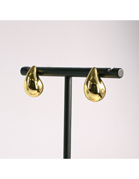 Kolczyki złote krople  1,6cm SREBRNY SZTYFT 925 Lolita Akcesoria