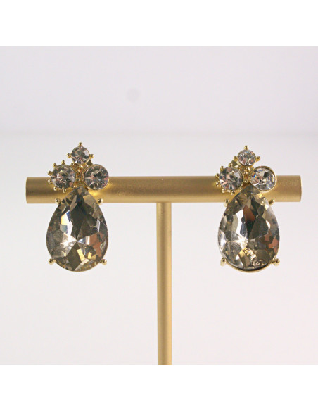 Klipsy do Uszu Lolita Akcesoria Klips do Ucha MIODOWE KRYSZTAŁKI ŁEZKI