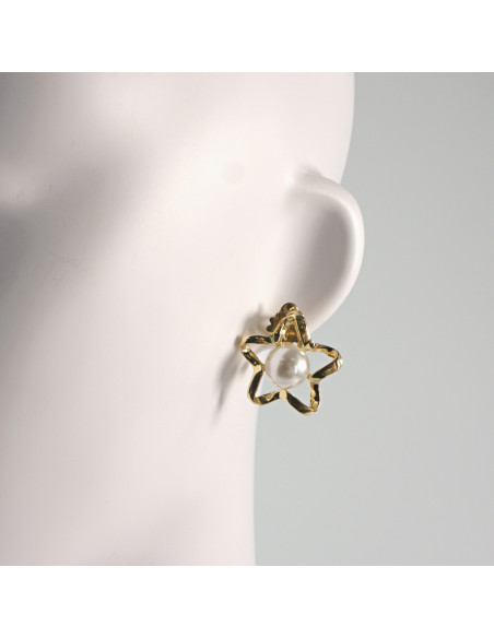 Klipsy do Uszu Lolita Accessories Klips do Ucha ZŁOTE GWIAZKI GWIAZDY