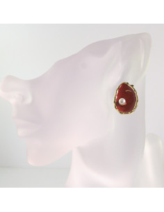 Klipsy do Uszu Lolita Akcesoria Klips do UCHA CZERWONE... 2