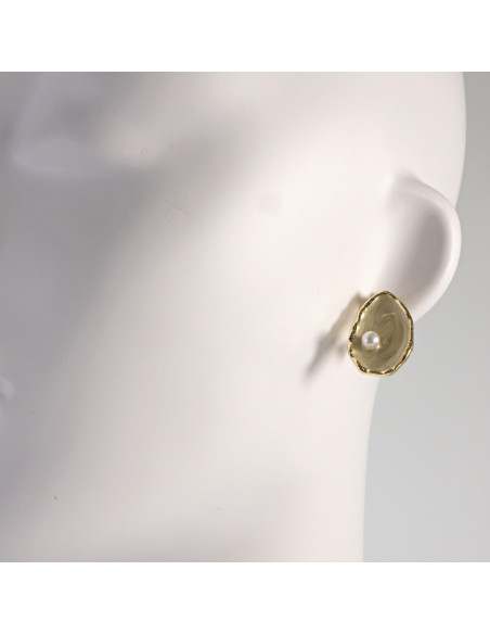 Klipsy do Uszu Lolita Akcesoria Klips do UCHA ŁEZKI Z PEREŁKĄ