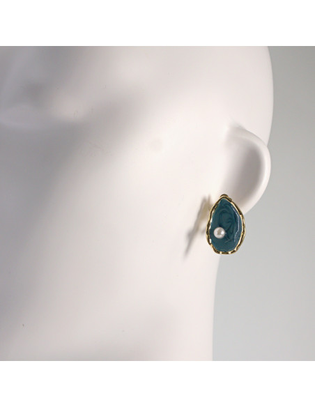 Klipsy do Uszu Lolita Akcesoria Klips do UCHA  ŁEZKI Z PEREŁKĄ