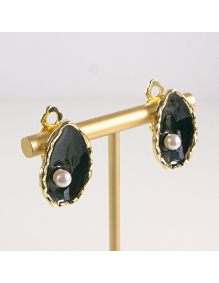 Klipsy do Uszu Lolita Akcesoria Klips do UCHA  ŁEZKI Z PEREŁKĄ