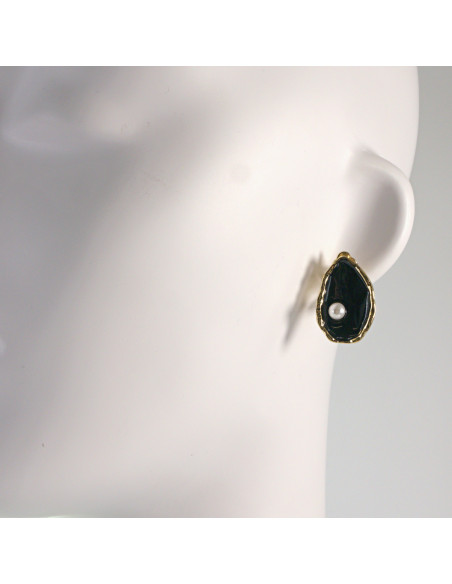 Klipsy do Uszu Lolita Akcesoria Klips do UCHA  ŁEZKI Z PEREŁKĄ