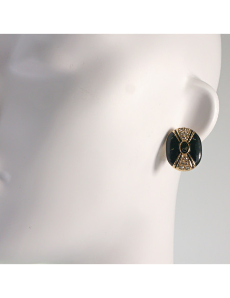 Klipsy do Uszu Lolita Akcesoria Klips do UCHA CZARNE WIECZOROWE