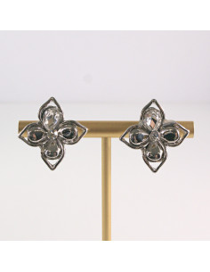 Klipsy do Uszu Lolita Akcesoria Klips do UCHA  SREBRNE...