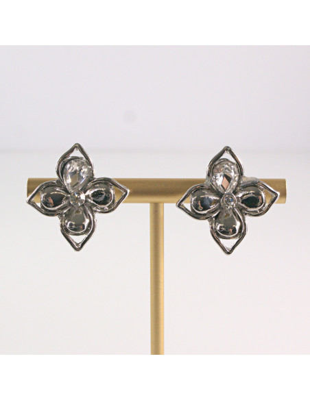 Klipsy do Uszu Lolita Akcesoria Klips do UCHA  SREBRNE LILIJKI