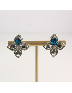 Klipsy do Uszu Lolita Akcesoria Klips do UCHA  SREBRNE...