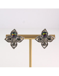 Klipsy do Uszu Lolita Akcesoria Klips do UCHA  SREBRNE...