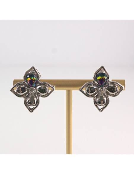 Klipsy do Uszu Lolita Akcesoria Klips do UCHA  SREBRNE LILIJKI