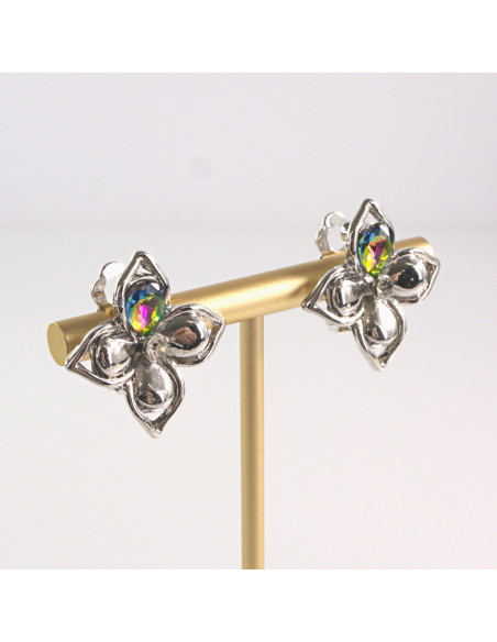 Klipsy do Uszu Lolita Akcesoria Klips do UCHA  SREBRNE LILIJKI