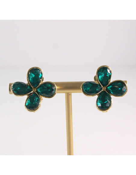 Klipsy do Uszu Lolita Akcesoria Klips do UCHA ZIELONE KONICZYNKI