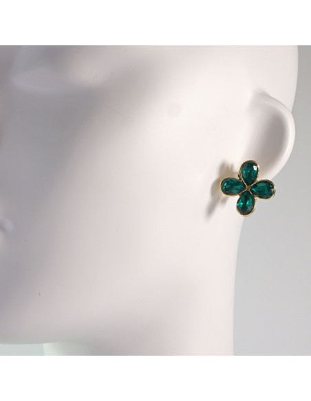 Klipsy do Uszu Lolita Akcesoria Klips do UCHA ZIELONE KONICZYNKI