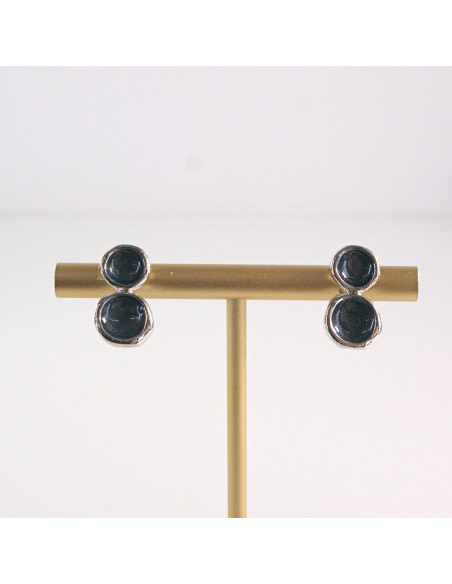 Klipsy do Uszu Lolita Akcesoria Klips do UCHA MINIMALIZM GRAFITOWE