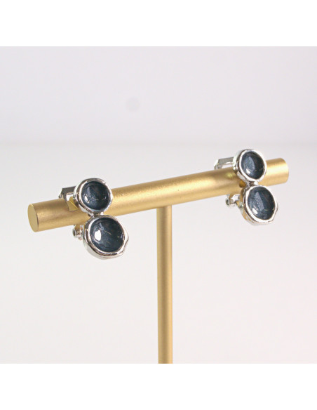 Klipsy do Uszu Lolita Akcesoria Klips do UCHA MINIMALIZM GRAFITOWE