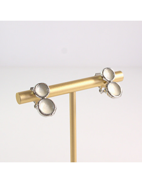 Klipsy do Uszu Lolita Akcesoria Klips do UCHA MINIMALIZM ECRU