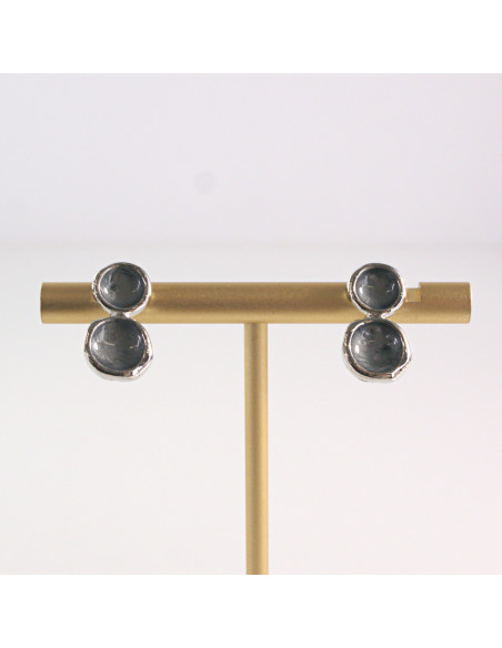 Klipsy do Uszu Lolita Akcesoria Klips do UCHA MINIMALIZM SZARY