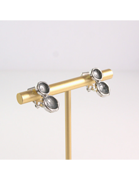 Klipsy do Uszu Lolita Akcesoria Klips do UCHA MINIMALIZM SZARY