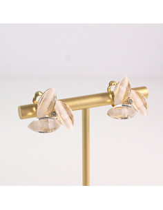 Klipsy do Uszu Lolita Akcesoria Klips do UCHA KREMOWE ECRU 2