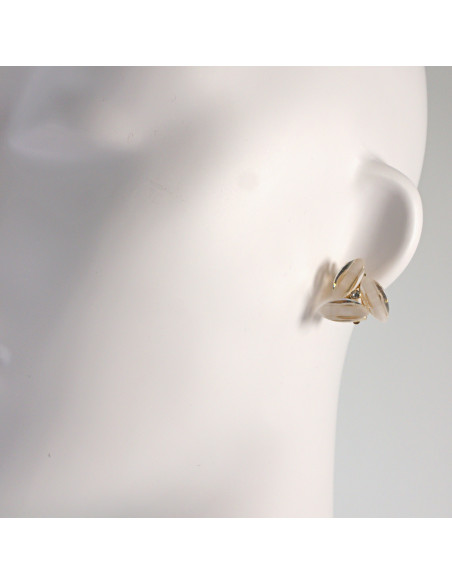 Klipsy do Uszu Lolita Akcesoria Klips do UCHA KREMOWE ECRU