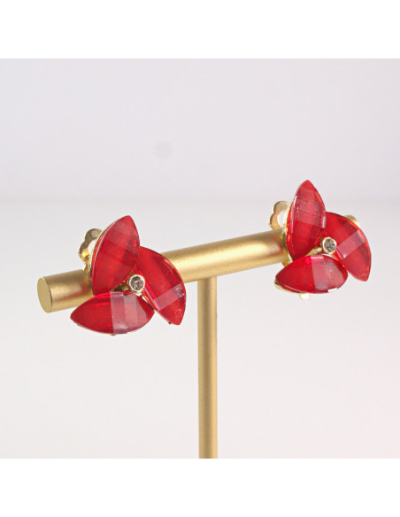 Klipsy do Uszu Lolita Akcesoria Klips do UCHA CZERWONE