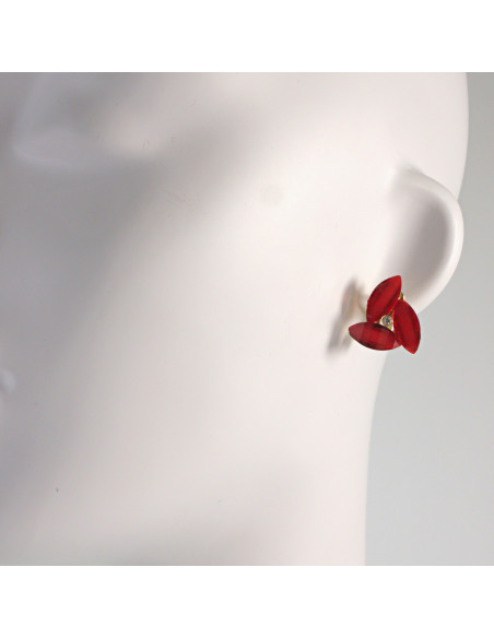 Klipsy do Uszu Lolita Akcesoria Klips do UCHA CZERWONE