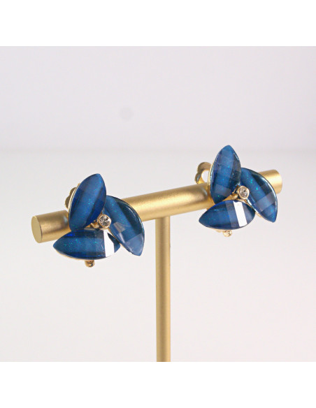 Klipsy do Uszu Lolita Akcesoria Klips do UCHA NIEBIESKI