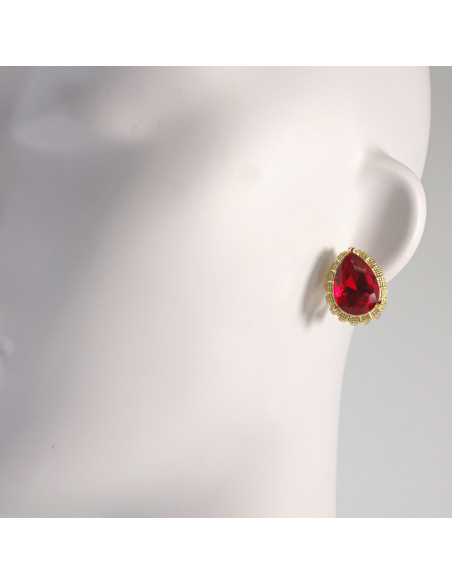 Klipsy do Uszu Lolita Akcesoria Klips do UCHA CZERWONE ŁEZKI