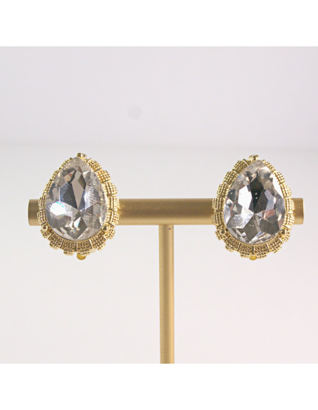 Klipsy do Uszu Lolita Akcesoria Klips do UCHA łezki crystal