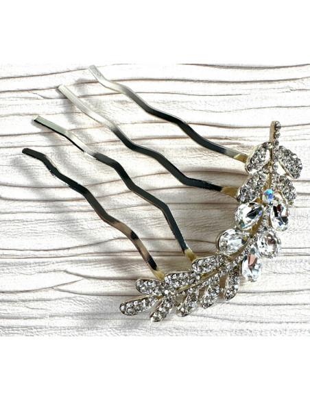 GRZEBIEŃ wsuwany do włosów wtykowy ozdobny KŁOS Lolita Akcesoria CRYSTAL