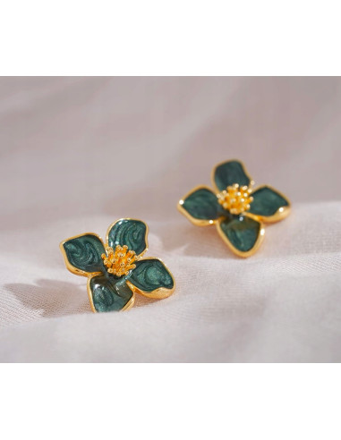 Kolczyki ZIELONE KWIATKI Lolita Accessories...