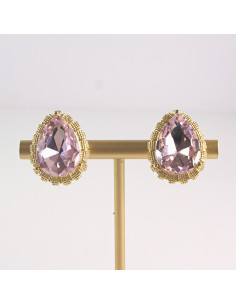 Klipsy do Uszu Lolita Akcesoria Klips do UCHA RÓŻOWE ŁEZKI