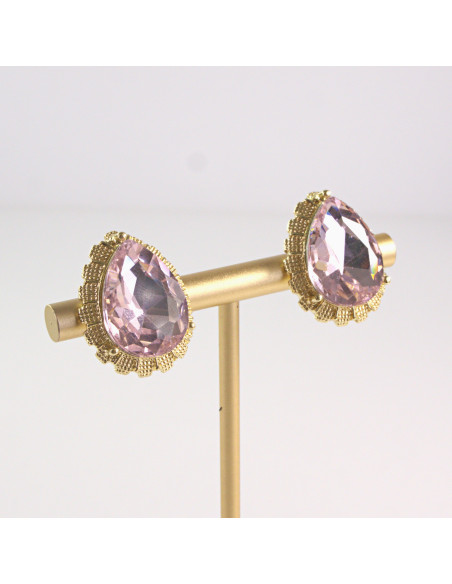 Klipsy do Uszu Lolita Akcesoria Klips do UCHA RÓŻOWE ŁEZKI