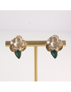 Klipsy do Uszu Lolita Akcesoria Klips do UCHA KREMOWE...