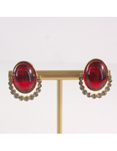 Klipsy do Uszu Lolita Akcesoria Klips do UCHA CZERWONE...