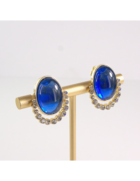 Klipsy do Uszu Lolita Akcesoria Klips do UCHA NIEBIESKIE ELIPSY