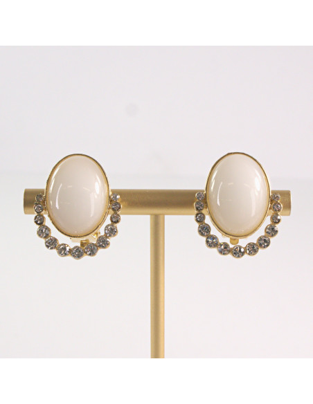 Klipsy do Uszu Lolita Akcesoria Klips do UCHA  ELIPSY Z CYRKONIAMI