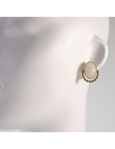 Klipsy do Uszu Lolita Akcesoria Klips do UCHA  ELIPSY Z CYRKONIAMI