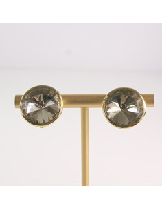 Klipsy do Uszu Lolita Akcesoria Klips do UCHA BEŻOWE GUZIKI