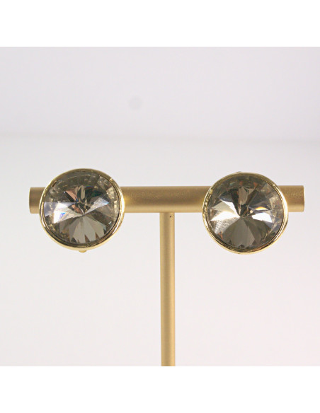 Klipsy do Uszu Lolita Akcesoria Klips do UCHA BEŻOWE GUZIKI