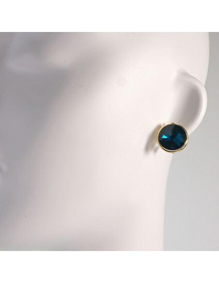 Klipsy do Uszu Lolita Akcesoria Klips do UCHA GRANATOWE GUZIKI