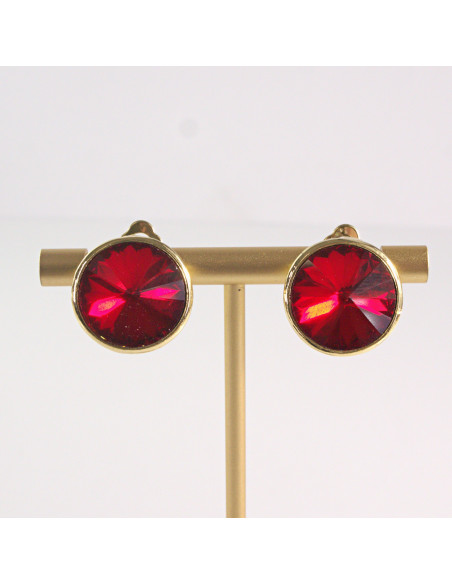 Klipsy do Uszu Lolita Akcesoria Klips do UCHA CZERWONE GUZIKI