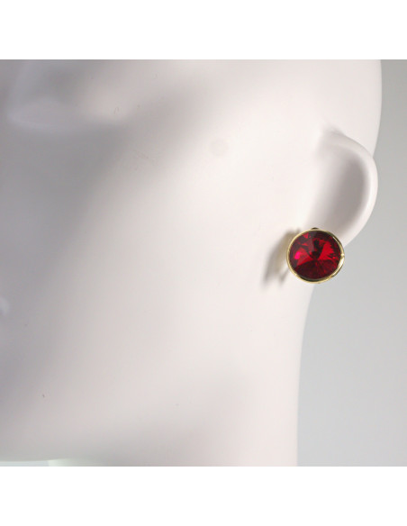 Klipsy do Uszu Lolita Akcesoria Klips do UCHA CZERWONE GUZIKI